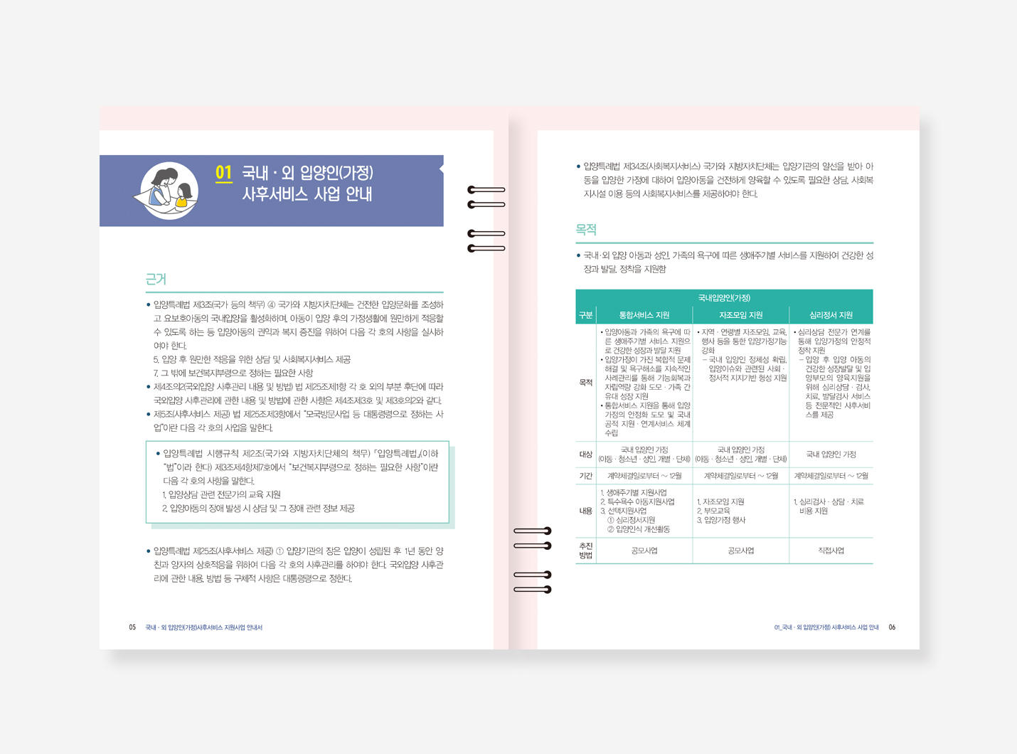 정부지원사업 연계. 국내외입양인 지원사업